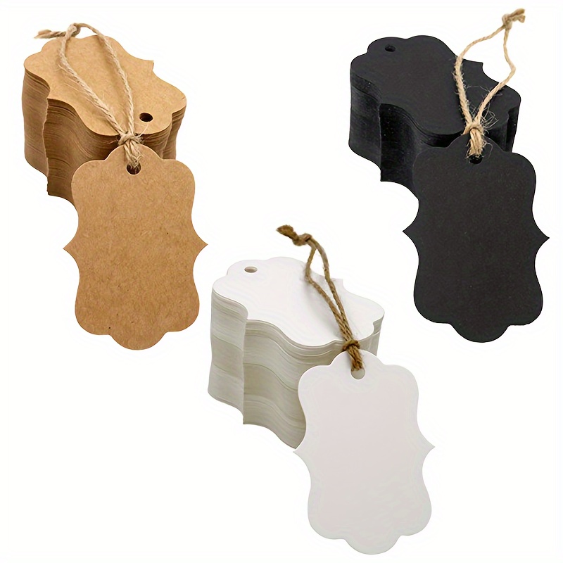Kraft Hang Tag - 100pcs Kraft Paper Gift Tags with