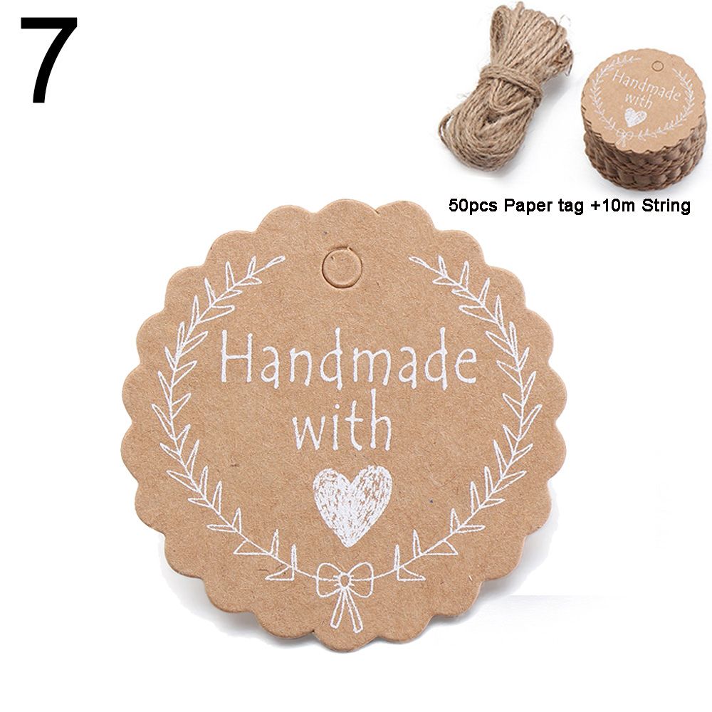 Kraft Hang Tag - 50PCS Gift Wrapping Supplies Gift packing