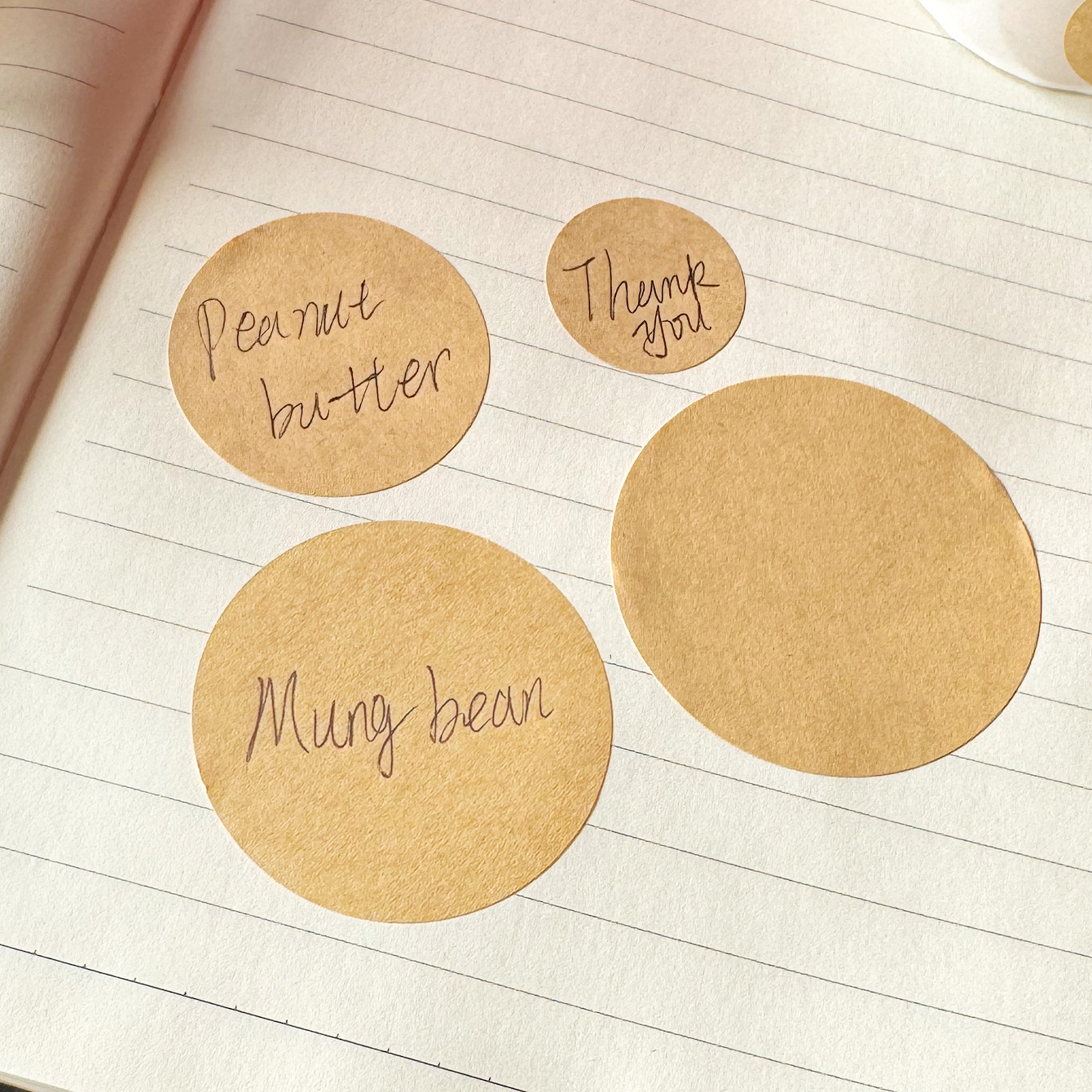 Kraft Hang Tag - 2.5/3.8/4.5/5cm 500PCs/Roll Kraft Round Self-adhesive Label