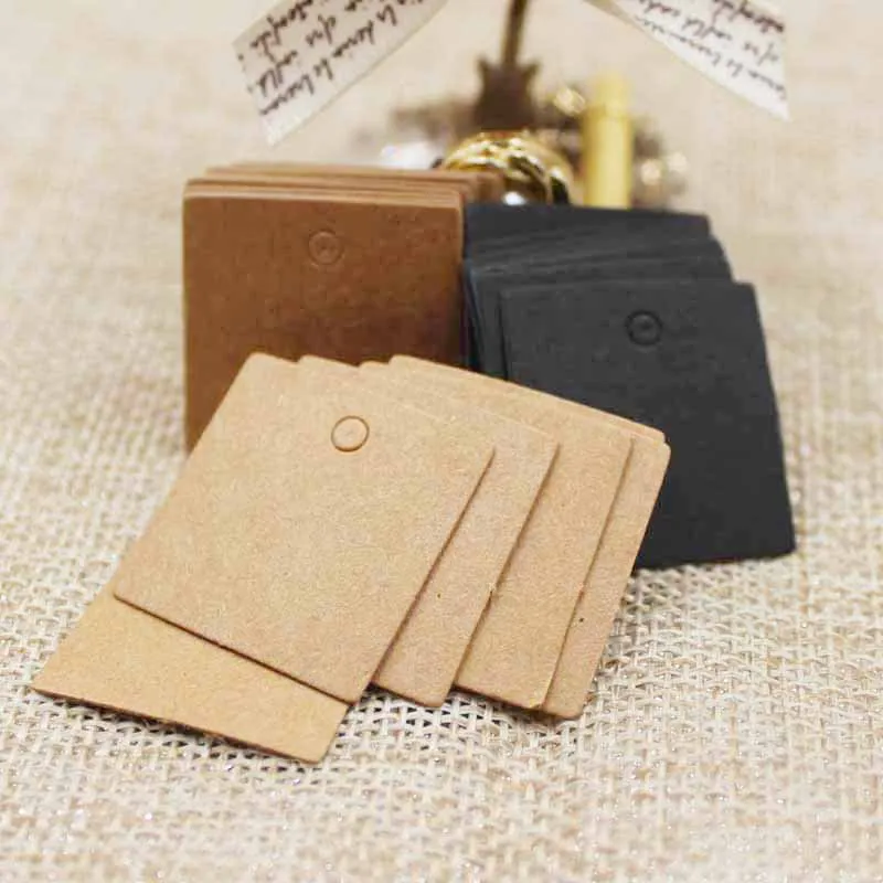 100pcs 2.5*2.5cm Small Size sq - Kraft Hang Tag recensione e prezzo