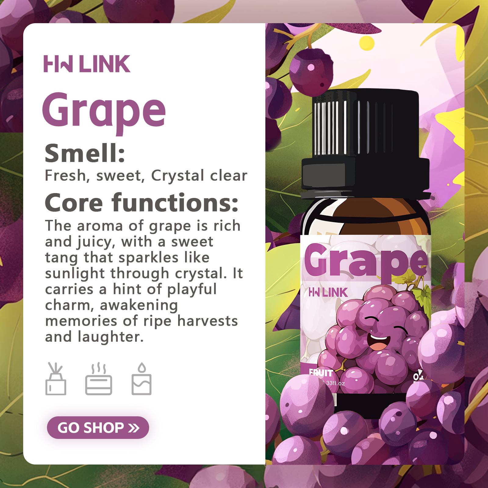 Grape Essential Oil 10ml Perfu - Fragrance Oil 10Ml recensione e prezzo