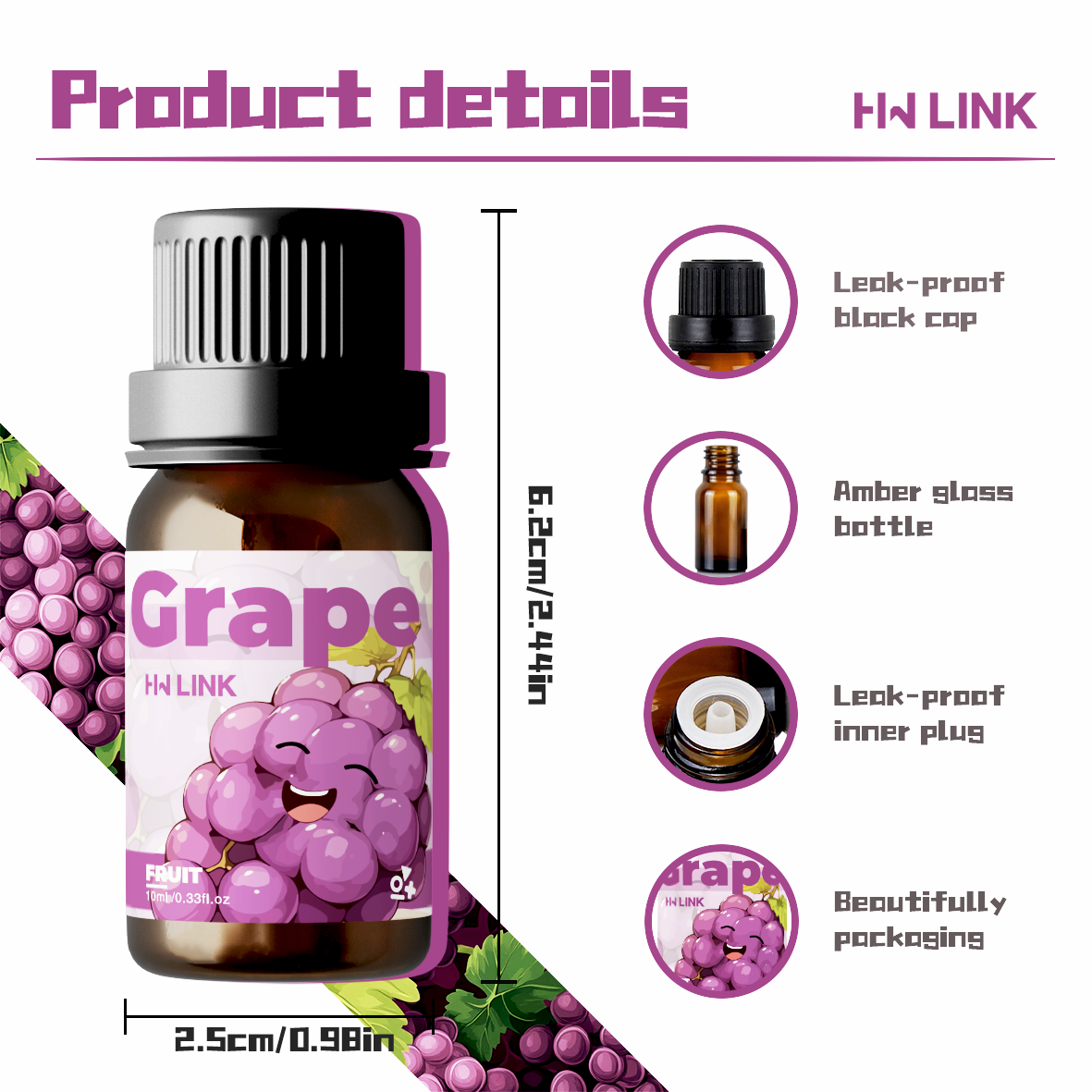 Grape Essential Oil 10ml Perfu - Fragrance Oil 10Ml recensione e prezzo
