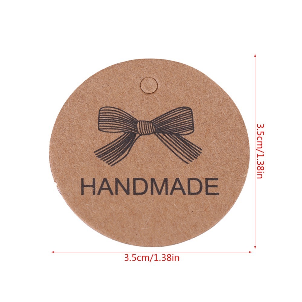 100pcs Price Tag Brown Handmad - Kraft Hang Tag recensione e prezzo