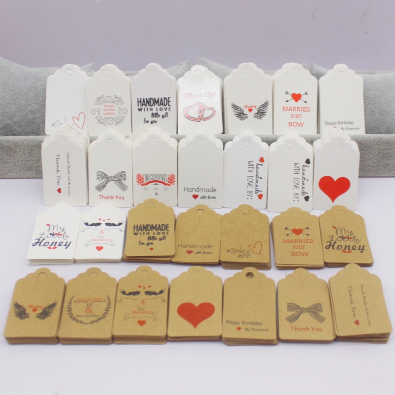 100pcs+100string 3x5cm white/k - Kraft Hang Tag recensione e prezzo