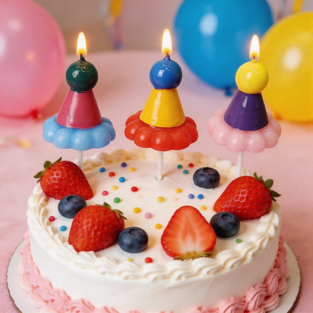 3PCS Party Hat Birthday Candle - Candle Supplies Usa recensione e prezzo