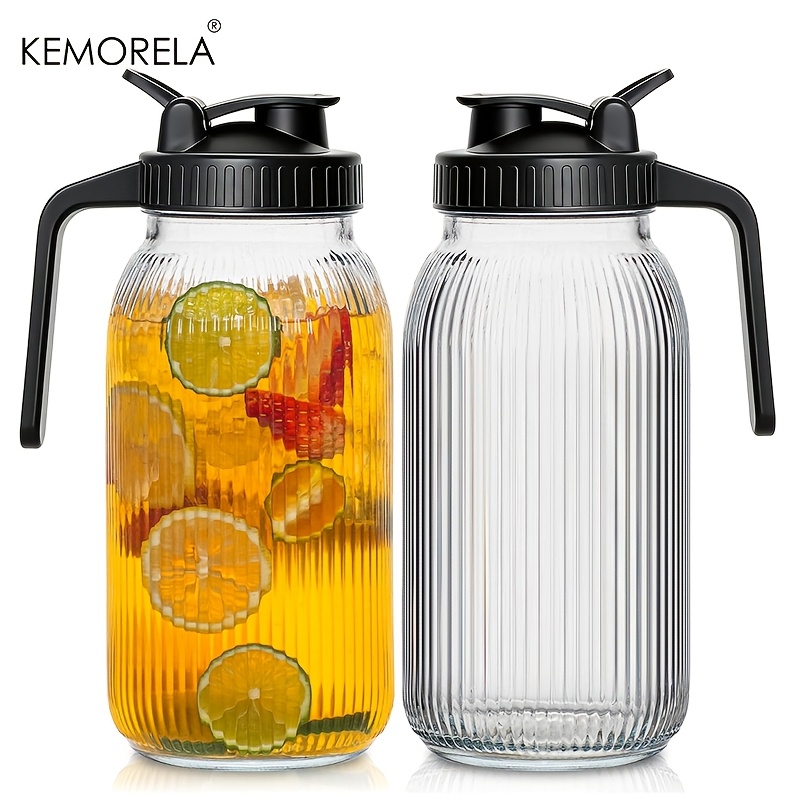 2PCS Glass Mason Jar Pitcher L - Pour Spout Pitcher recensione e prezzo