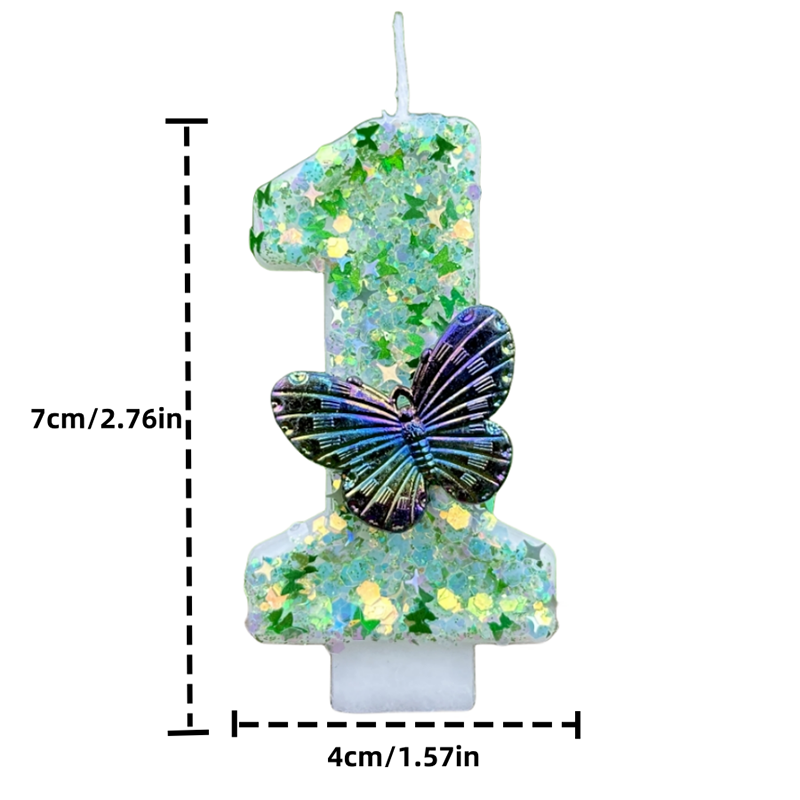 1Pc Green Sequins Number 0-9 B - Candle Supplies Usa recensione e prezzo