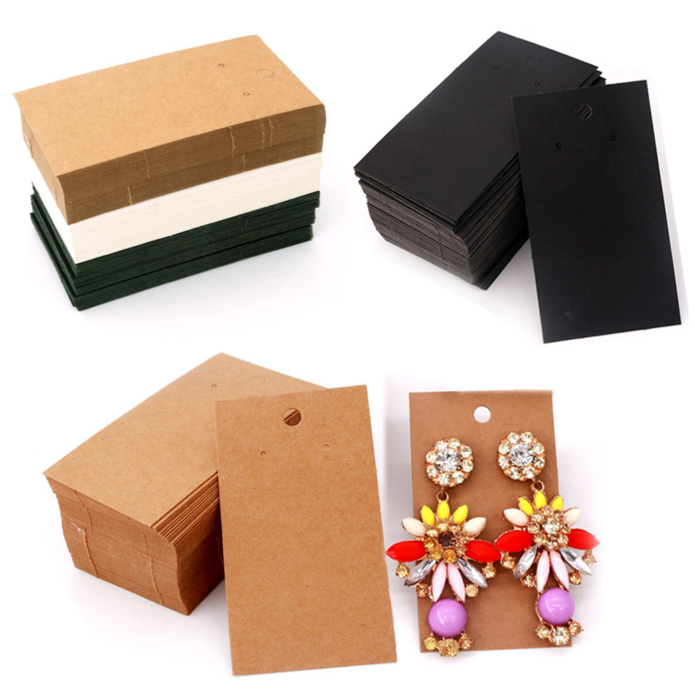 50pcs Earring Display Card 5x9 - Kraft Hang Tag recensione e prezzo