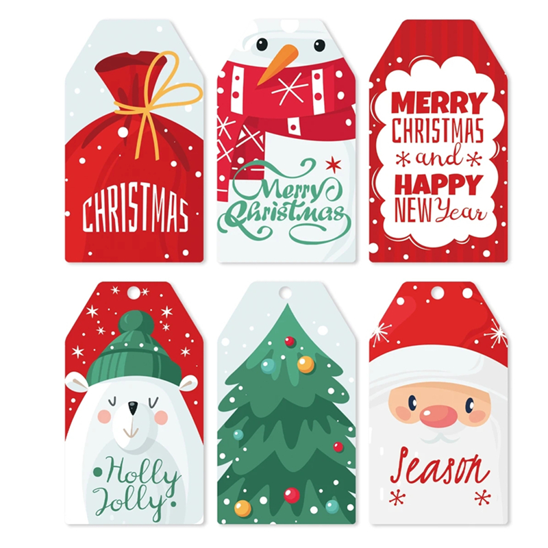 50pcs Christmas Paper Gift Tag - Kraft Hang Tag recensione e prezzo