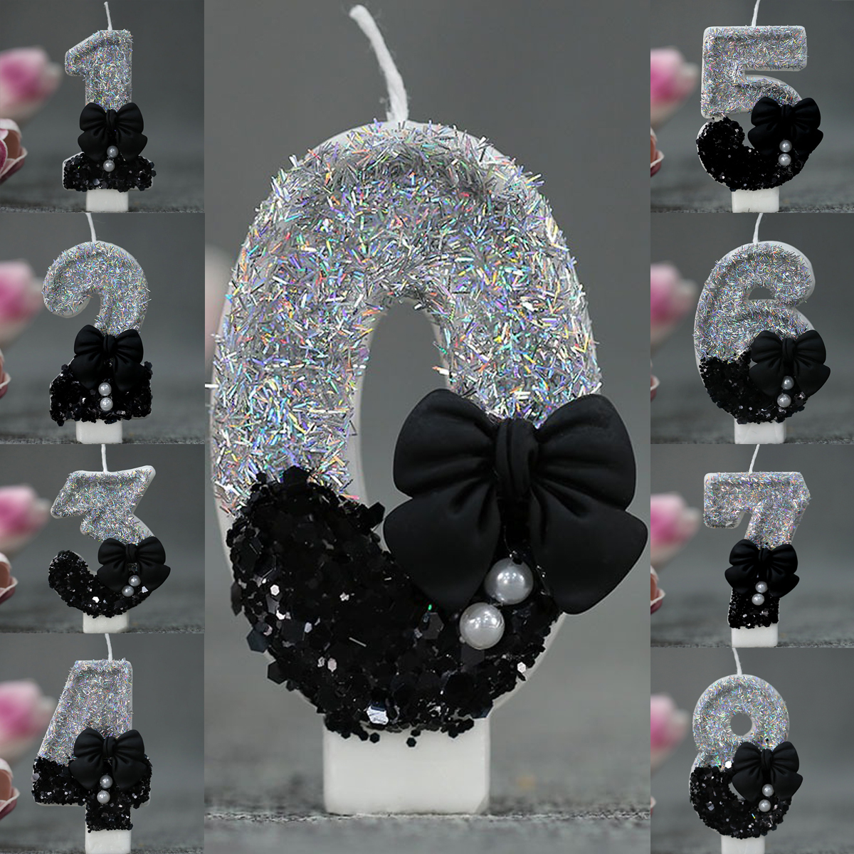 Midnight Bow & Pearl 0-9 Numbe - Candle Supplies Usa recensione e prezzo
