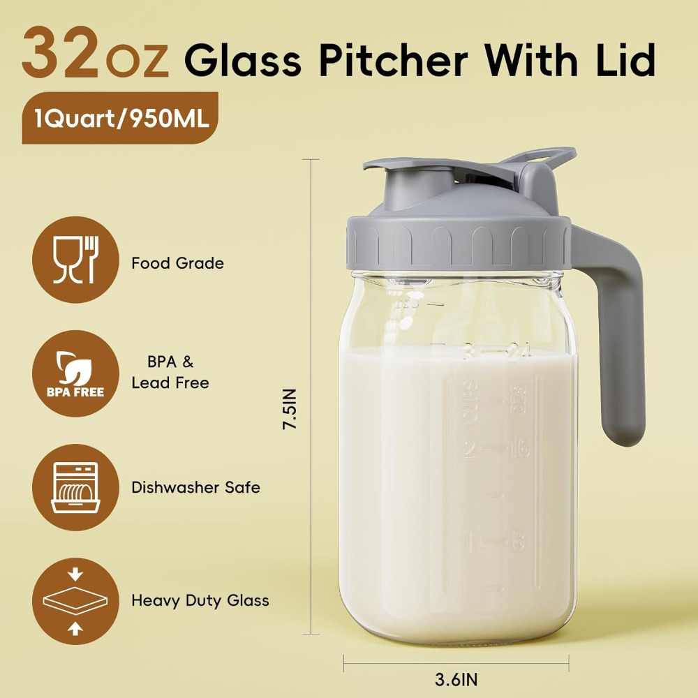 Breast Milk Pitcher - 32 oz Gl - Pour Spout Pitcher recensione e prezzo