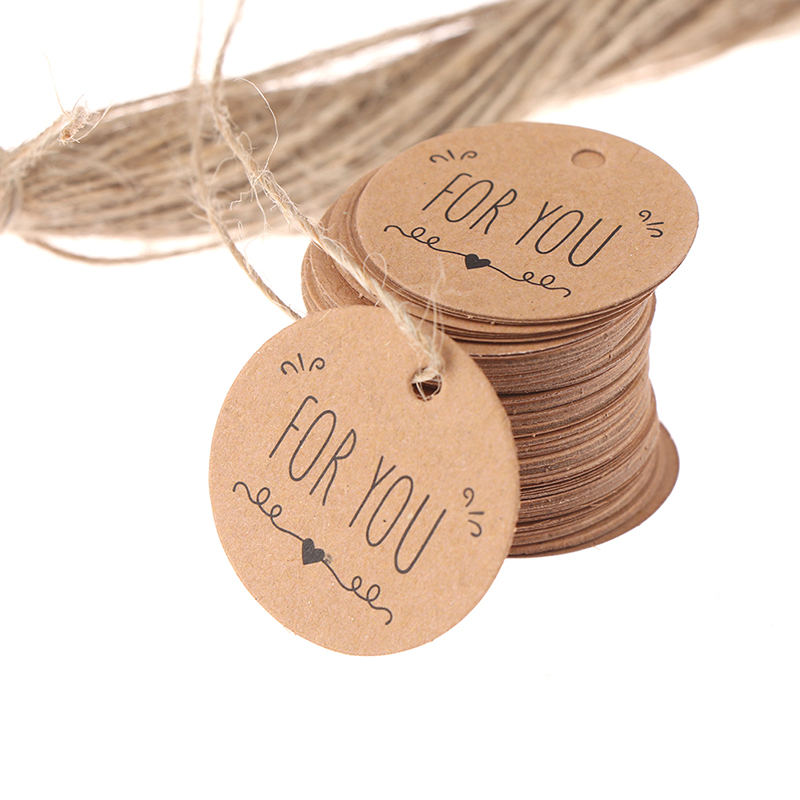 100Pcs Kraft Paper Hang Tag fo - Kraft Hang Tag recensione e prezzo