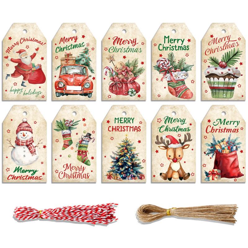 Merry Christmas Retro Kraft Pa - Kraft Hang Tag recensione e prezzo