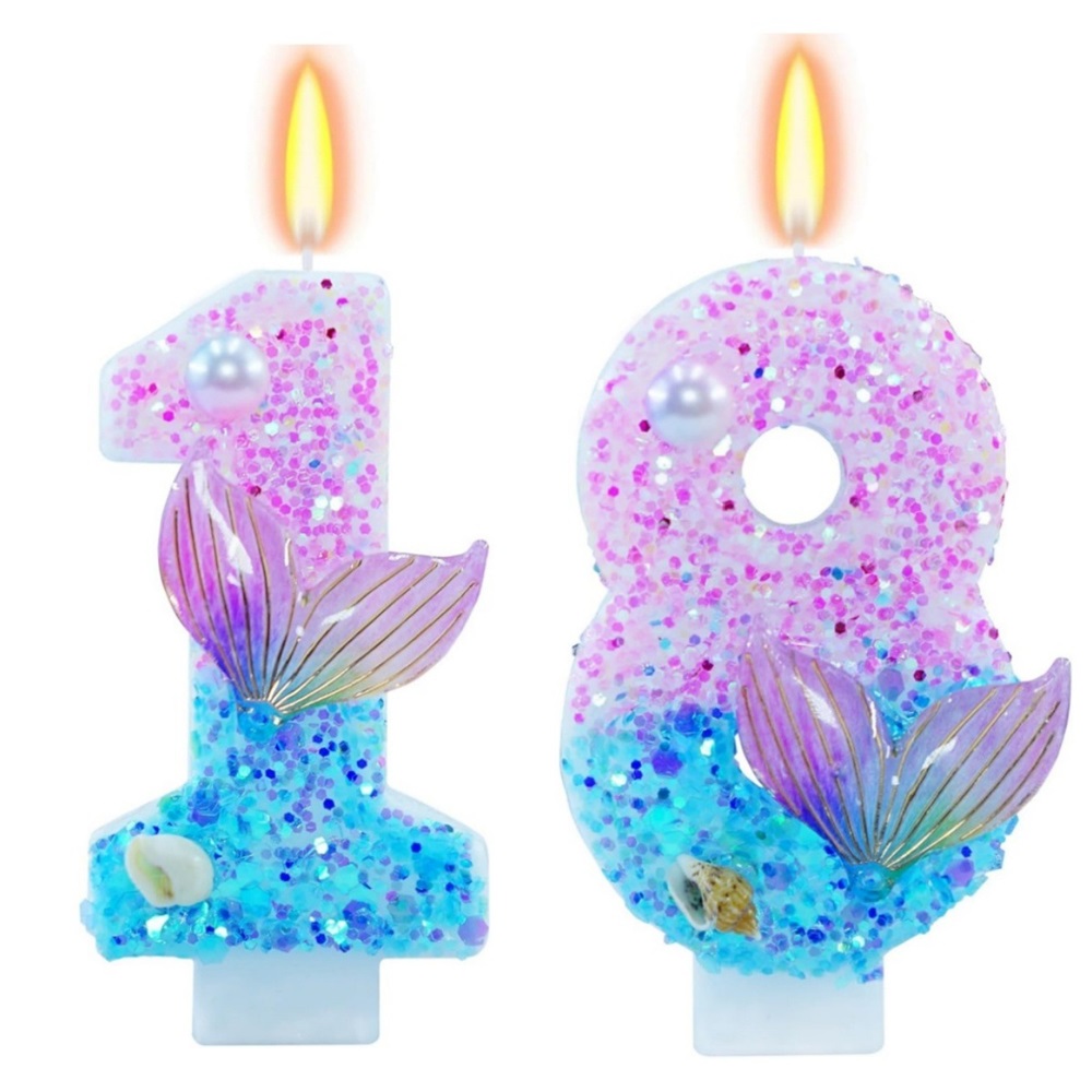 Mermaid Themed Birthday Candle - Candle Supplies Usa recensione e prezzo