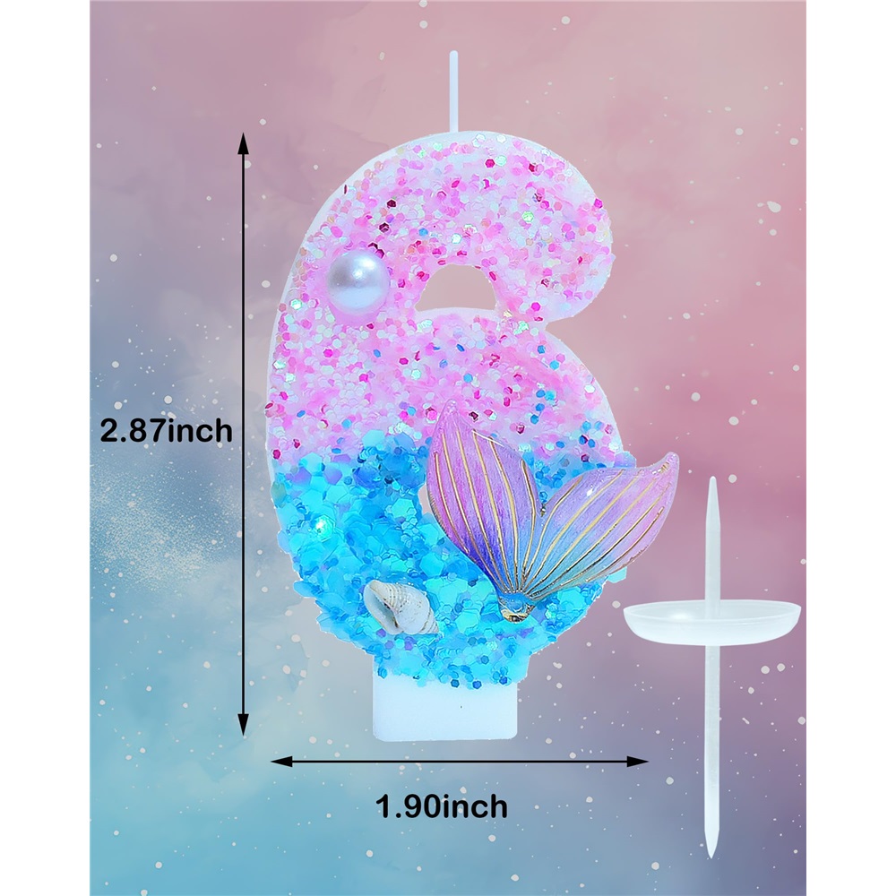 Mermaid Themed Birthday Candle - Candle Supplies Usa recensione e prezzo