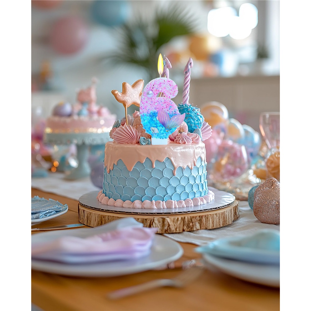 Mermaid Themed Birthday Candle - Candle Supplies Usa recensione e prezzo