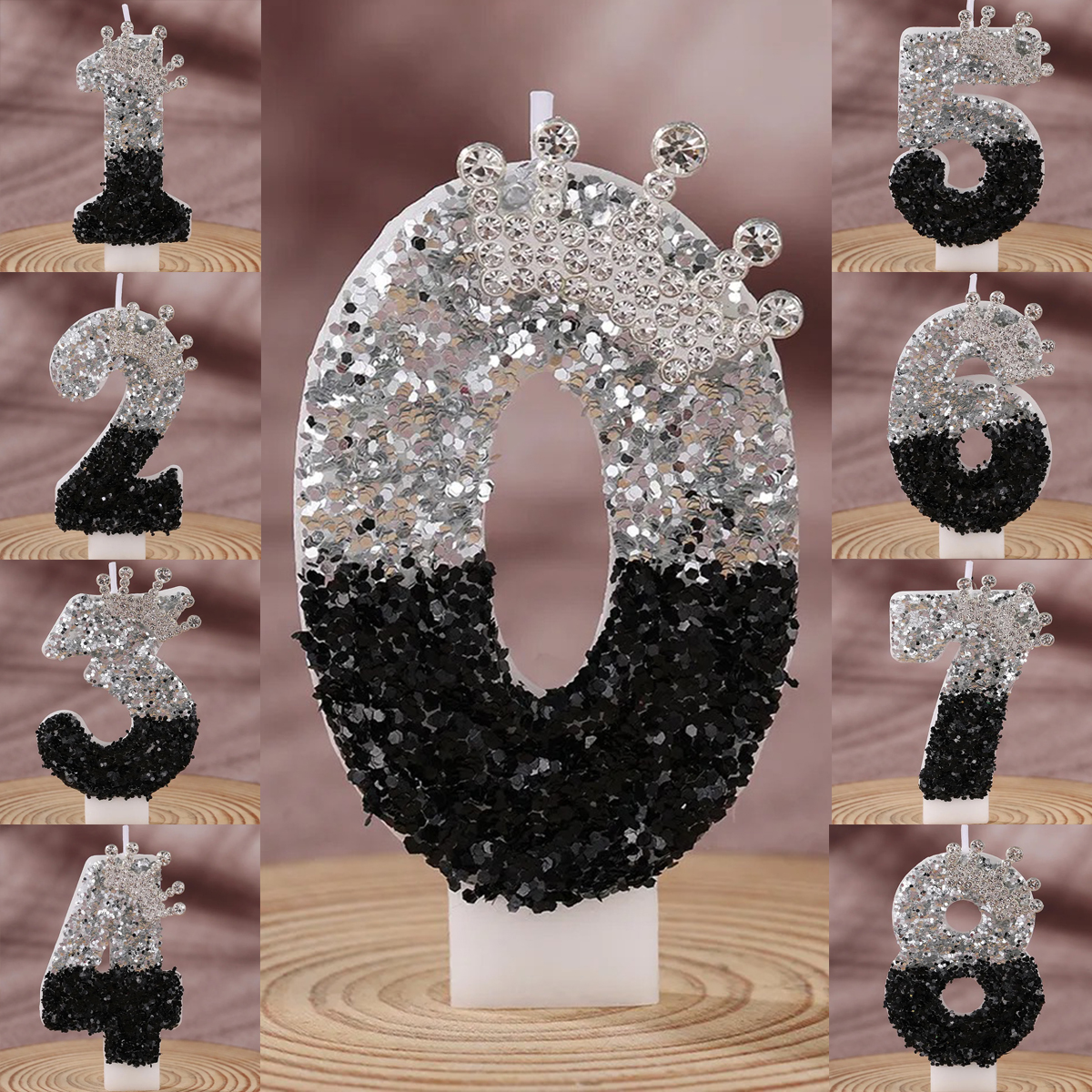 Black Silver Gradient Crown Ha - Candle Supplies Usa recensione e prezzo