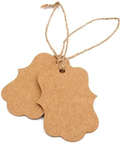 100PCS Kraft Gift Tags with Ju - Kraft Hang Tag recensione e prezzo